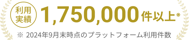 利用実績 1,750,000件以上
