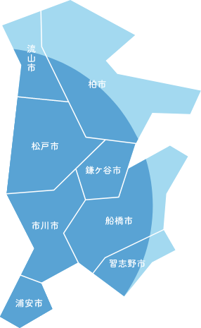 千葉県対応地域マップ